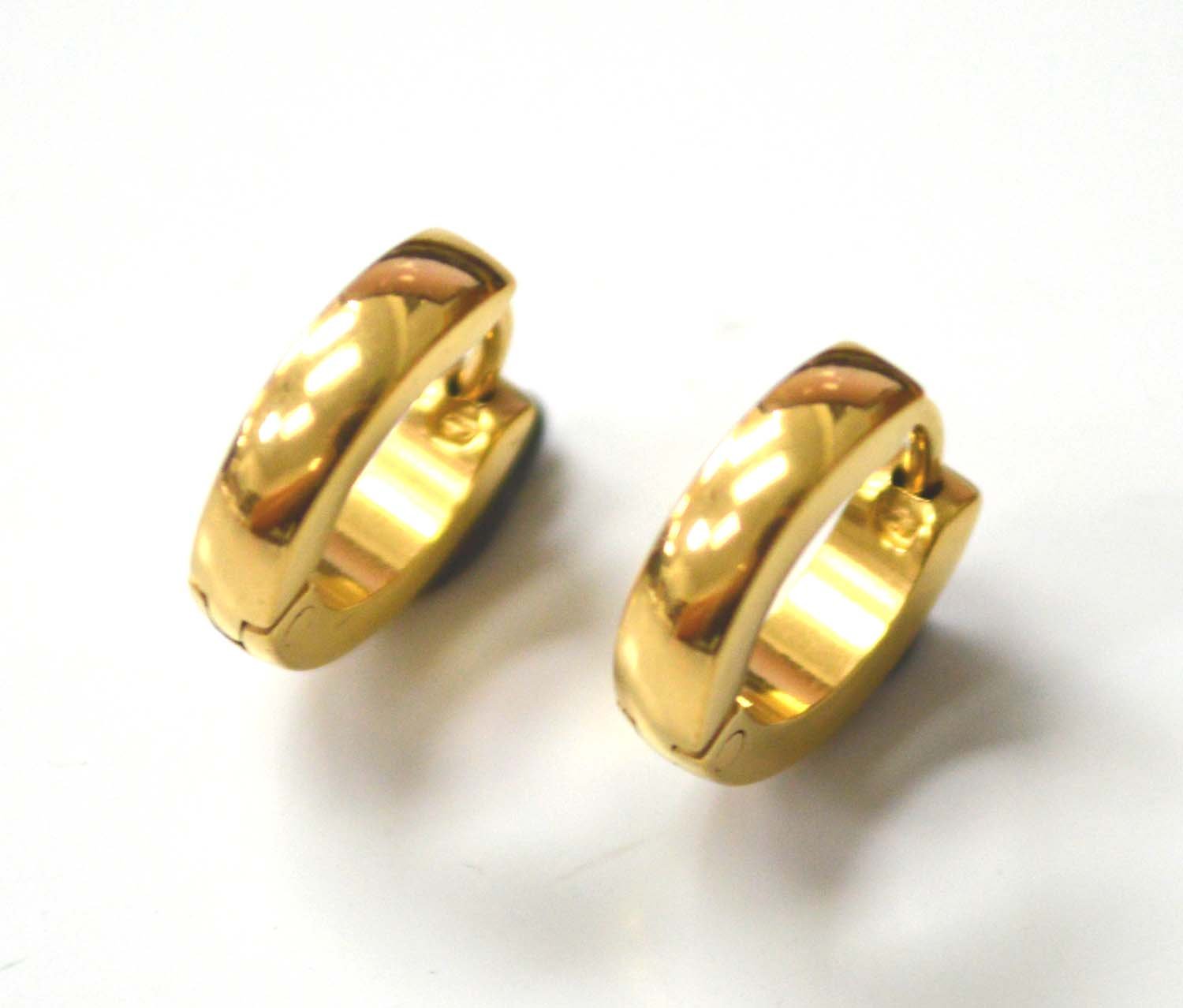 Gold Plated Huggies Earrings 83-584G