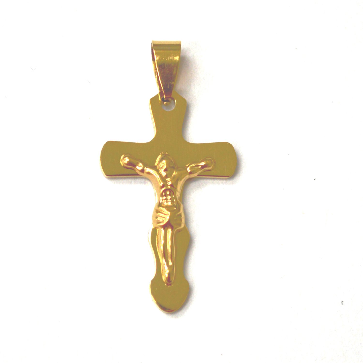 Crucifix Gold IP Plated Pendant 86-3125G