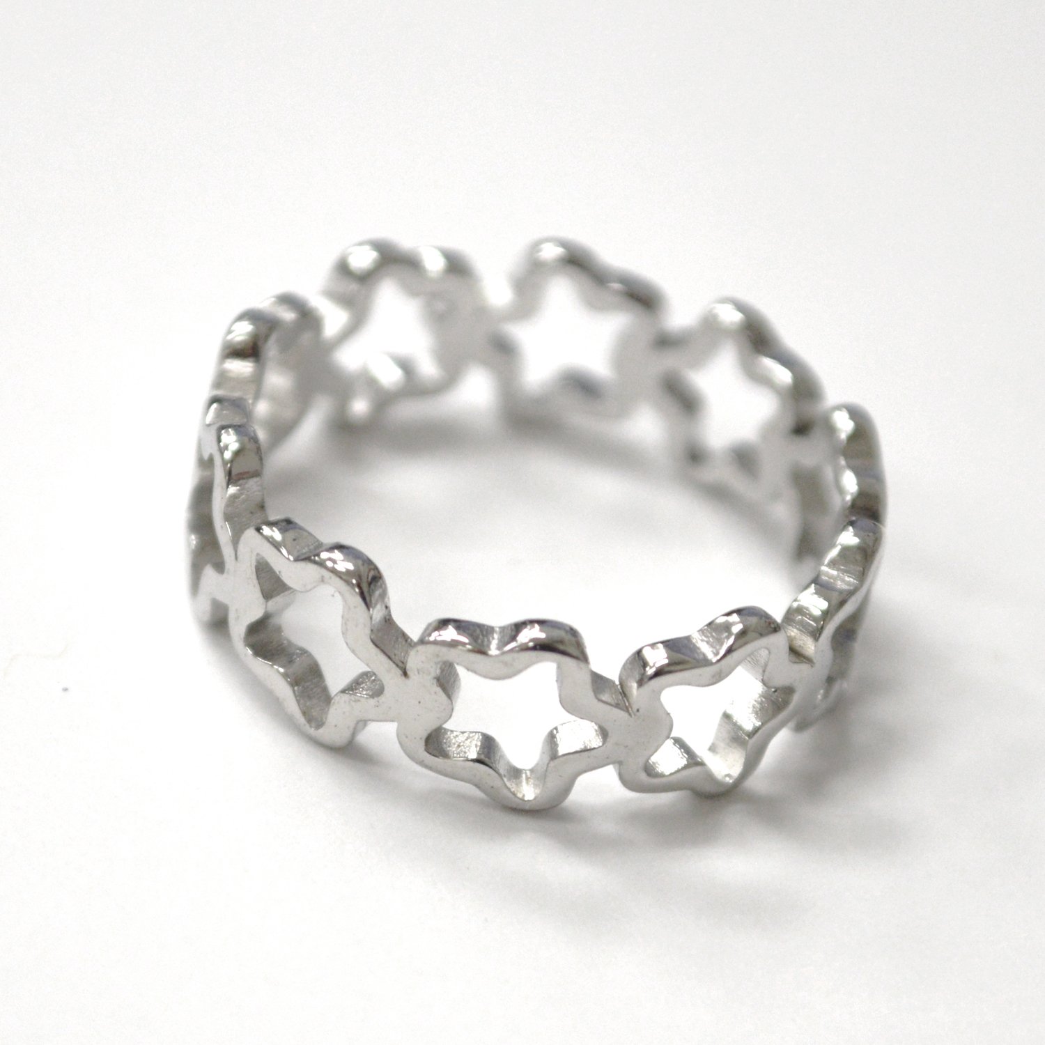 Cut Out Flower Stainless Steel Ring 81-1827S