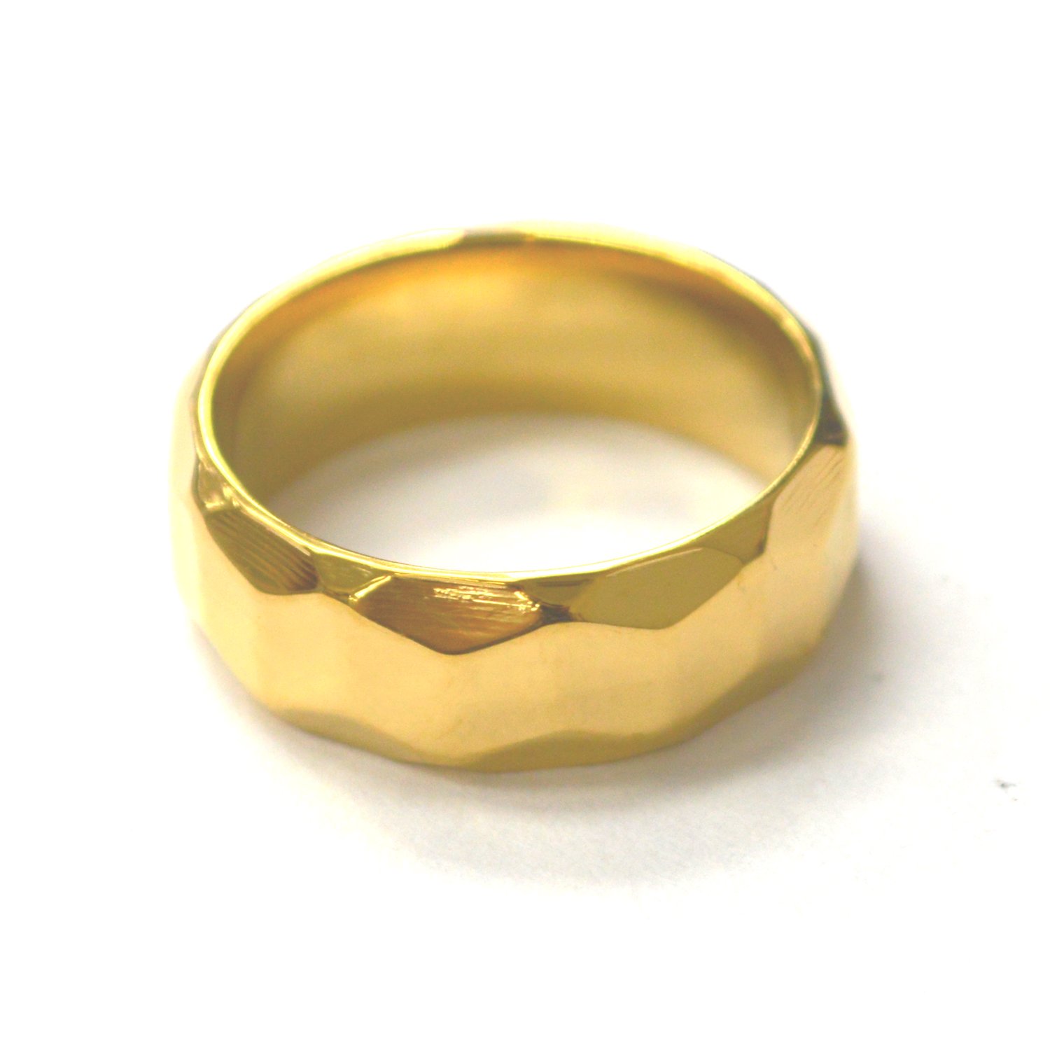 Hammered Gold IP Plated Ring 81-1757G