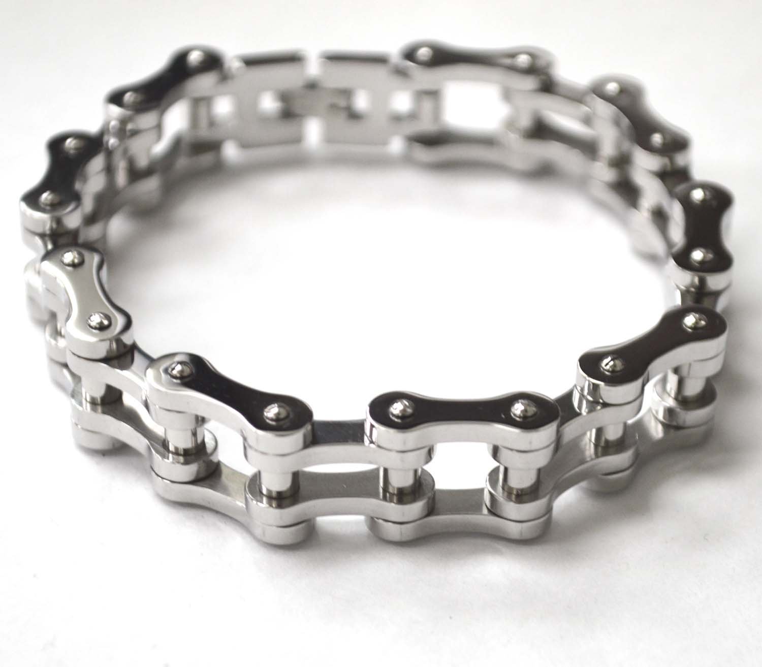 15mm Bicycle Link Stainless Steel Bracelet 84-1356S-15