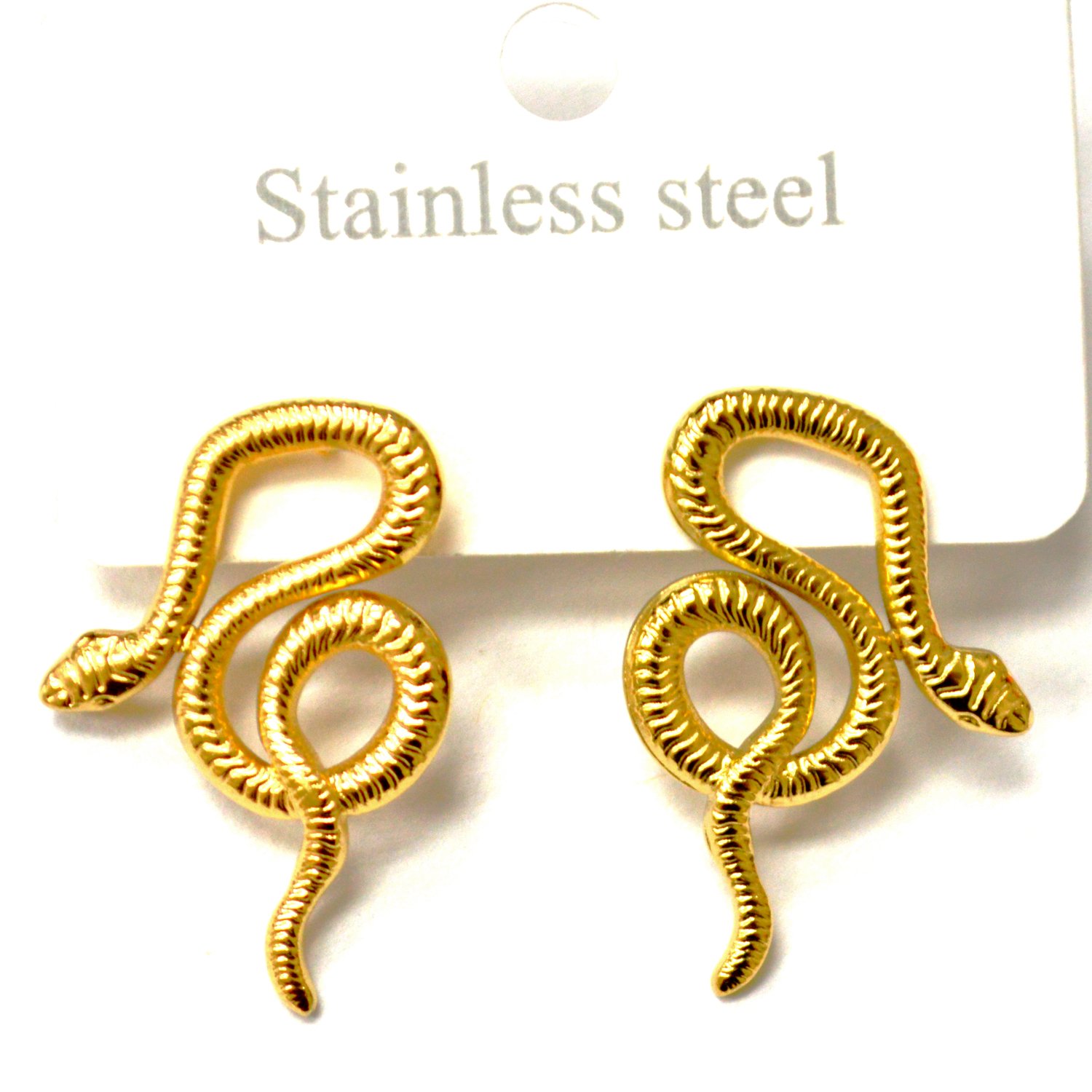 Snake Gold IP Plated Earrings 83-1005G