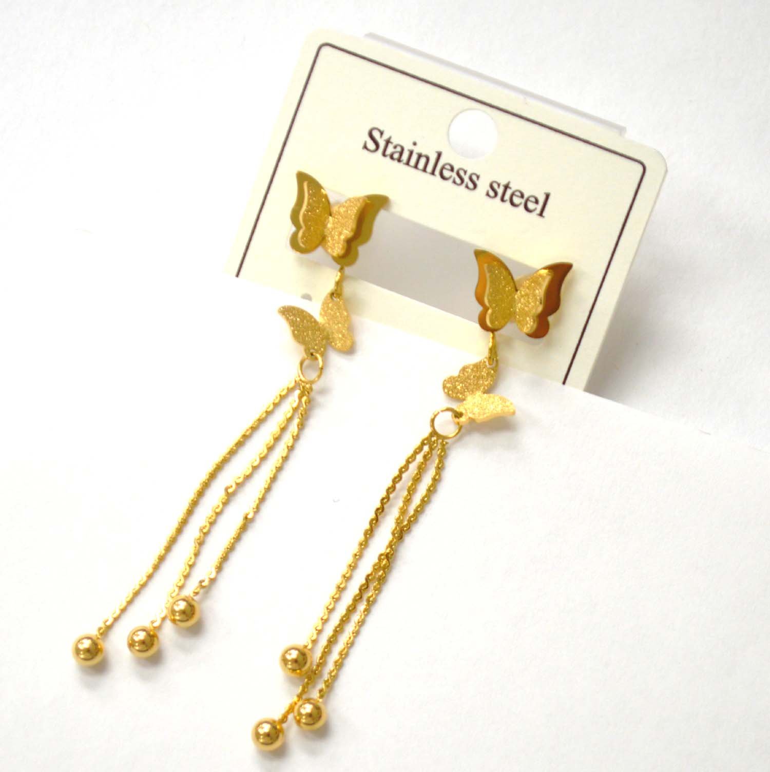 Butterfly Gold Plated Earrings 83-880G