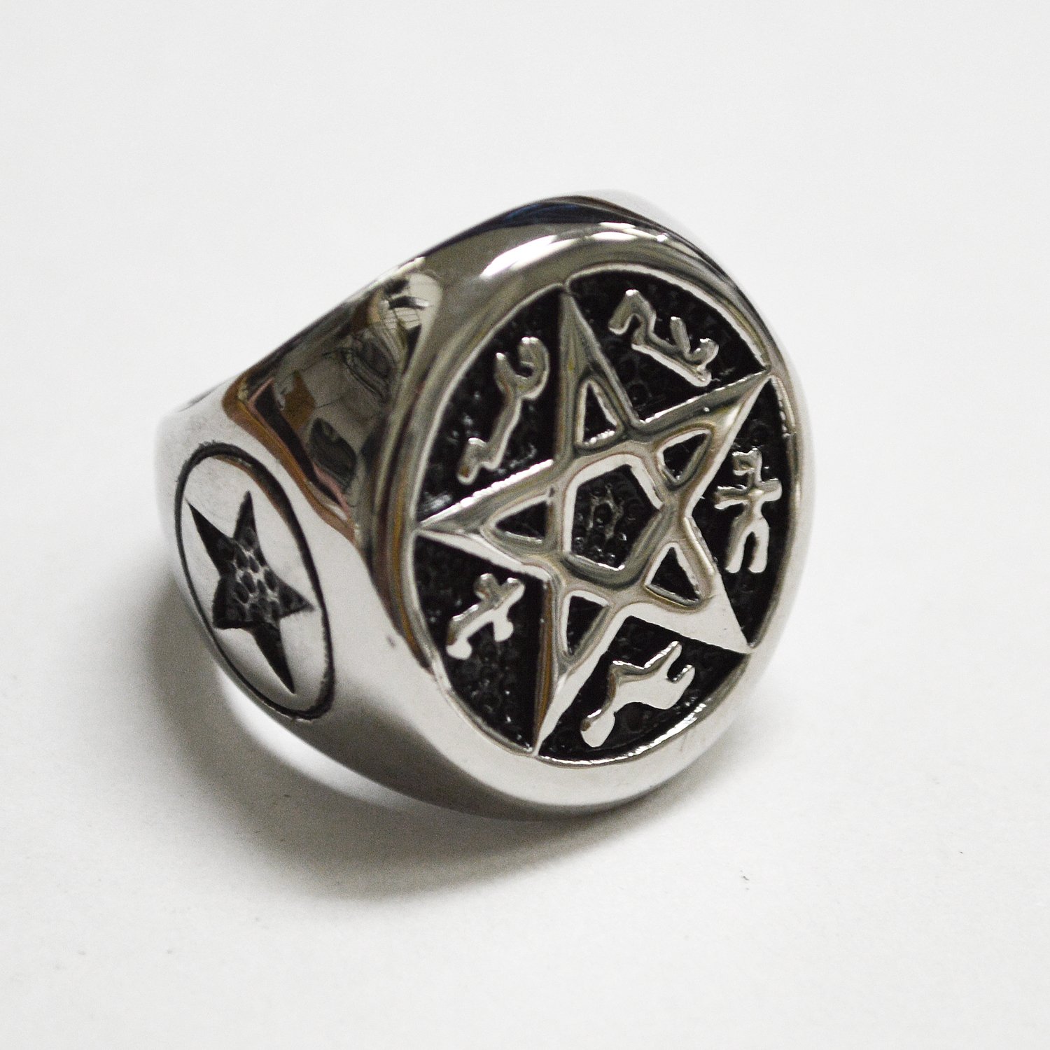 Pentagram Stainless Steel Ring 81-1419
