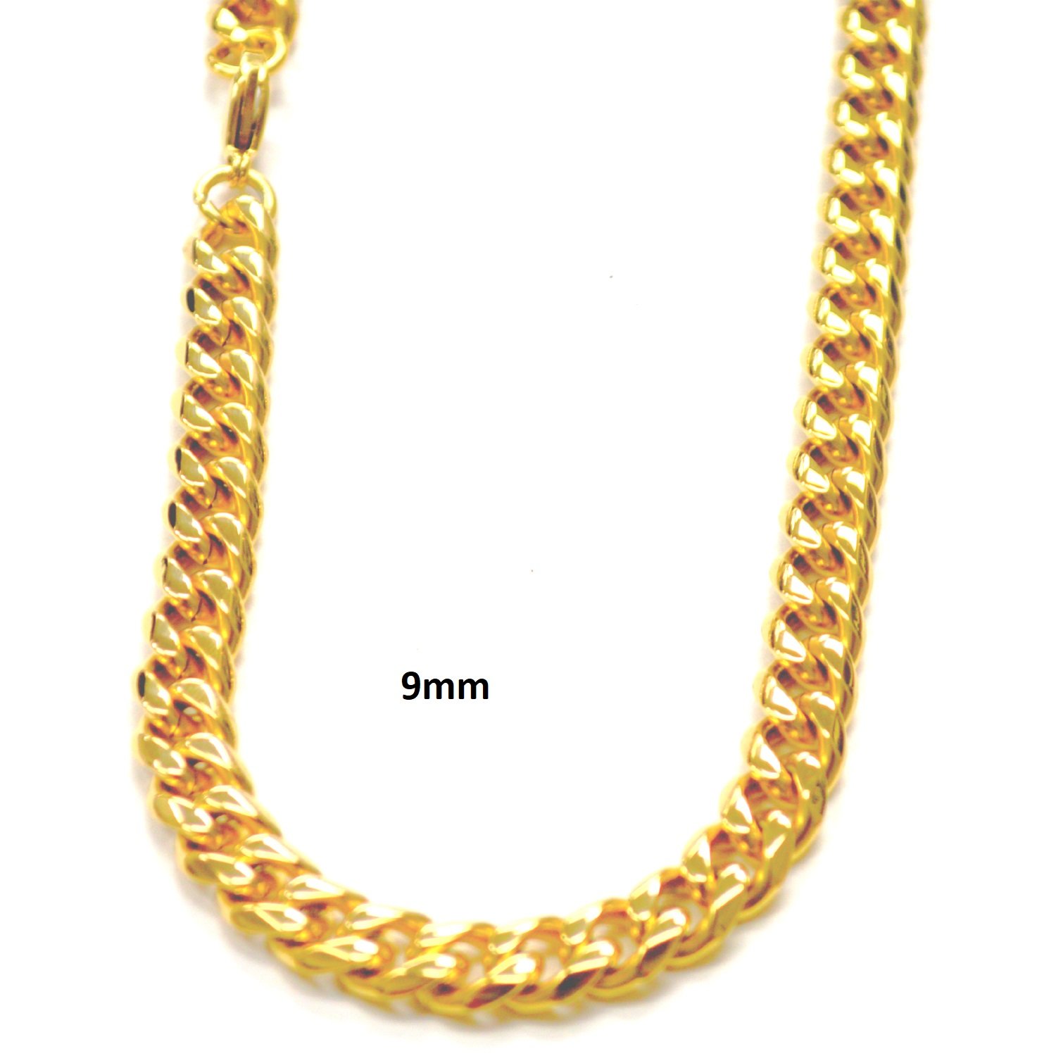 9mm Miami Cuban Gold IP Plated Chain 85-239G-Mia-9