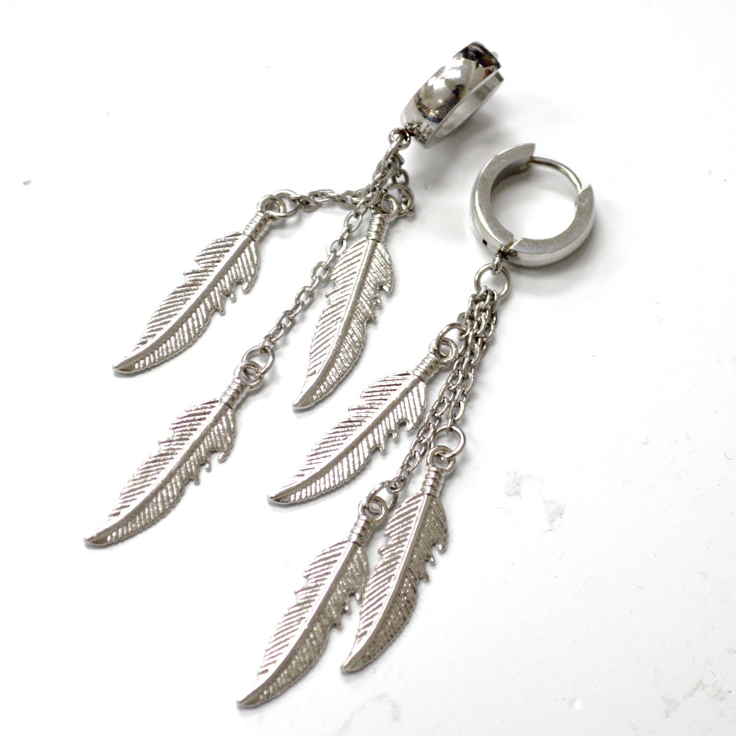 Feather Huggies Earrings 83-916S