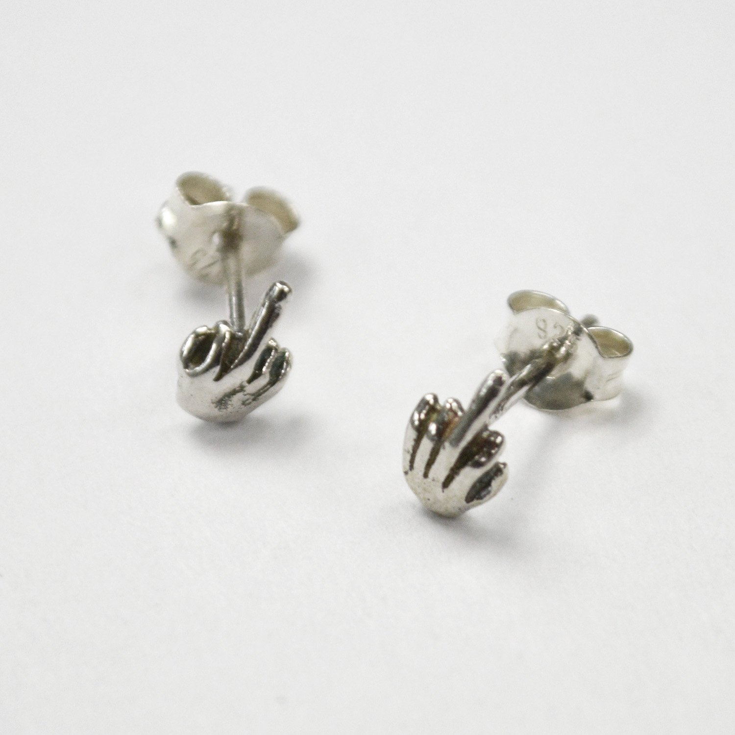 Finger Stud Earring Sterling Silver 53-5212