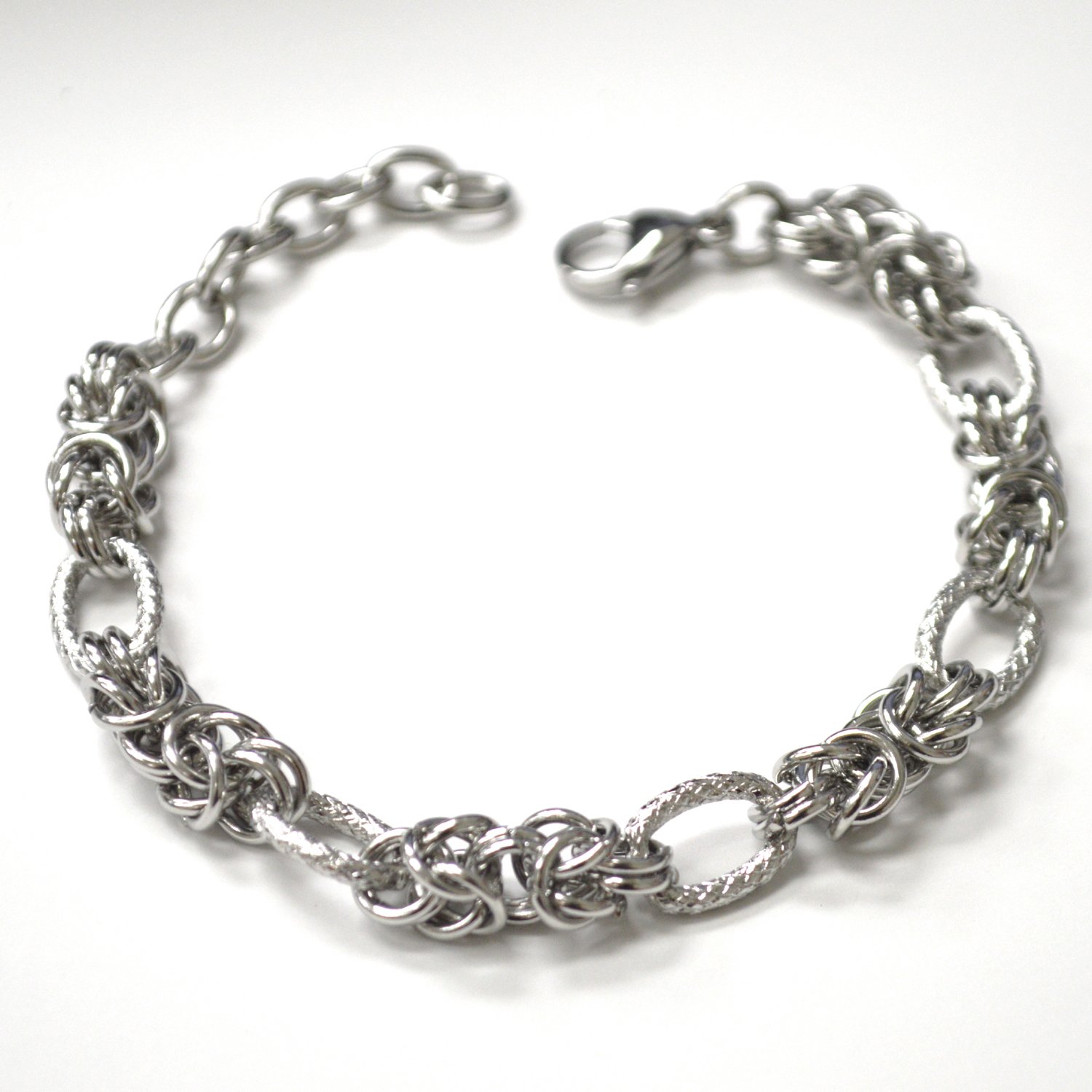 Byzantine Filigree  Stainless Steel Bracelet 84-1991S
