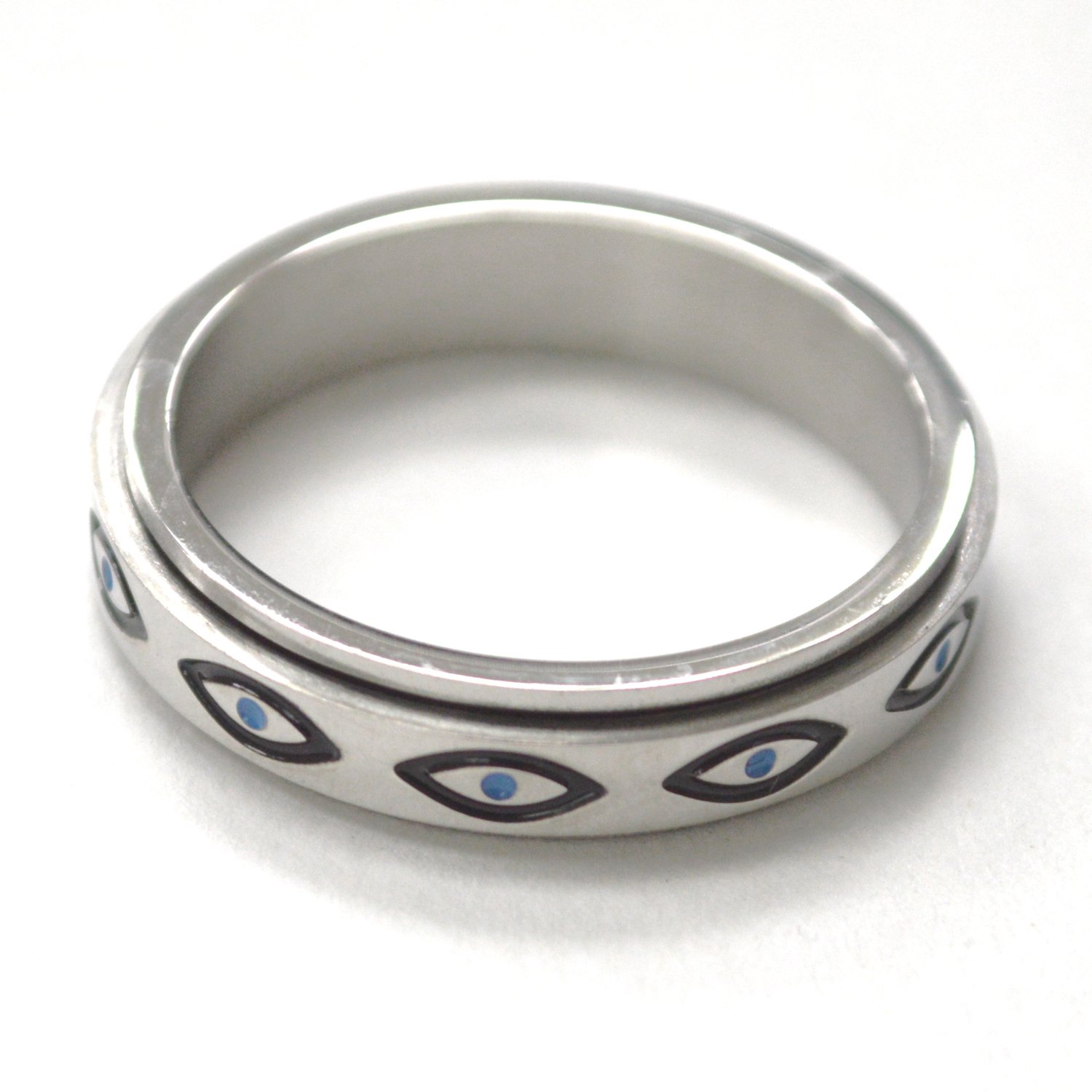 Eye Spinner Stainless Steel Ring 81-1687