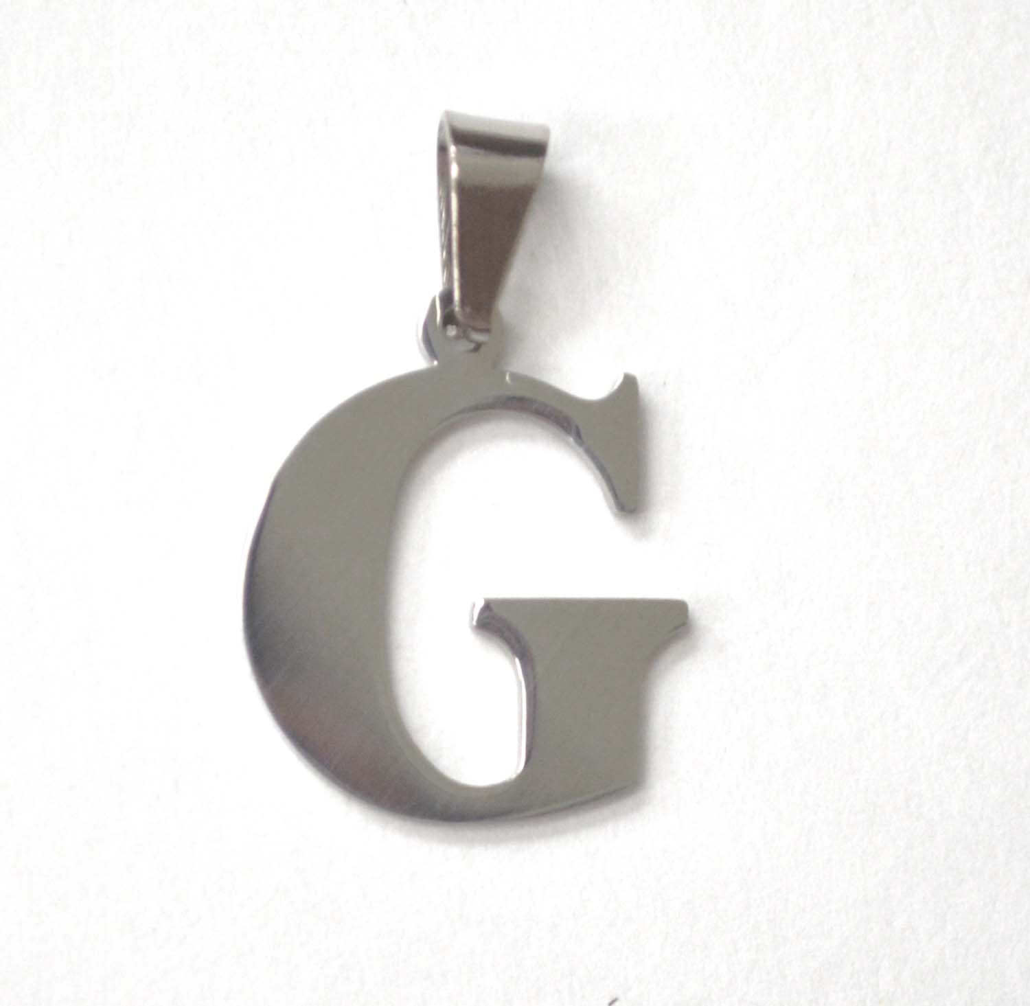G Initial Stainless Steel Pendant 86-278-G