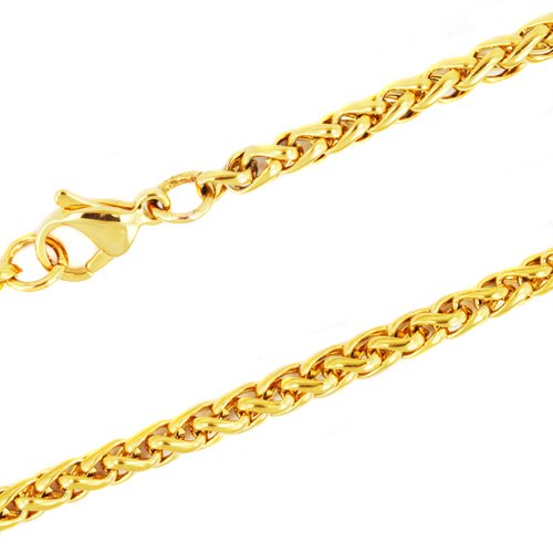 4m Gold IP Plate Spiga  Chain 85-188G-4
