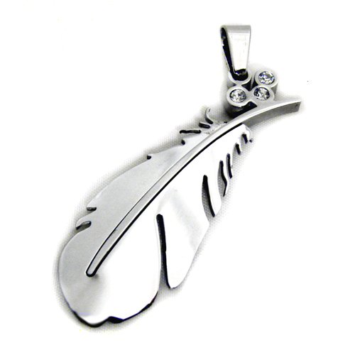 Feather Stainless Steel Pendant 86-977