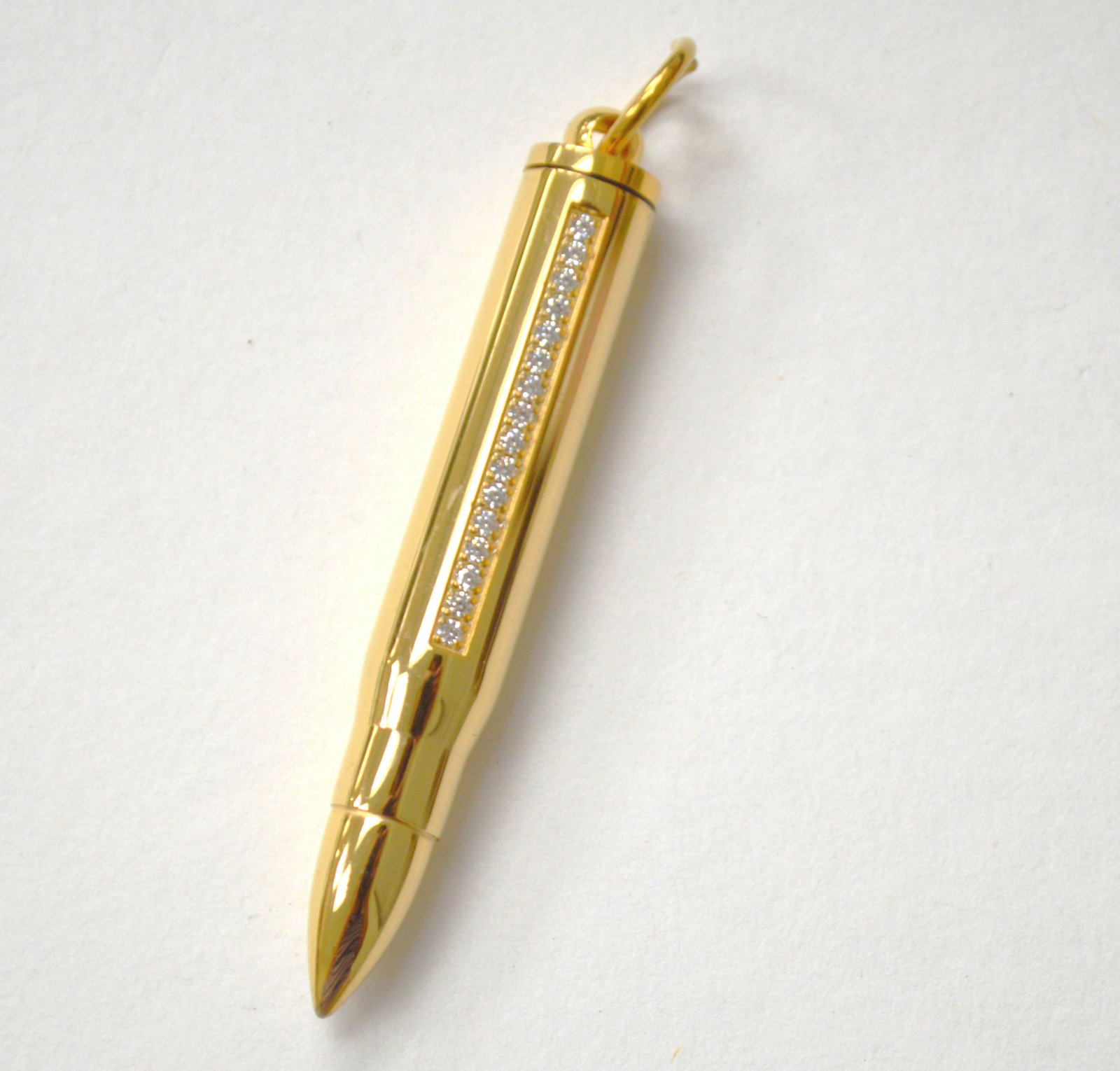 Bullet Gold Plated Screw Top Pendant 86-2812G