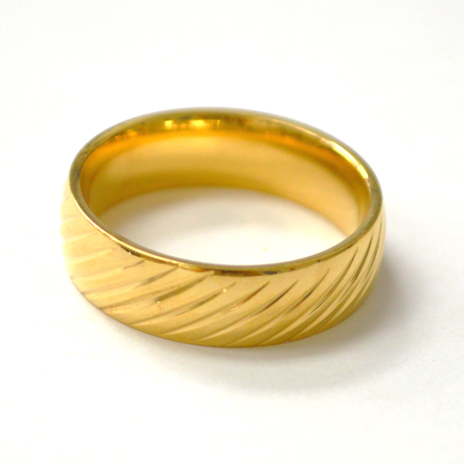 Textured Gold IP Plated Ring 81-1728G