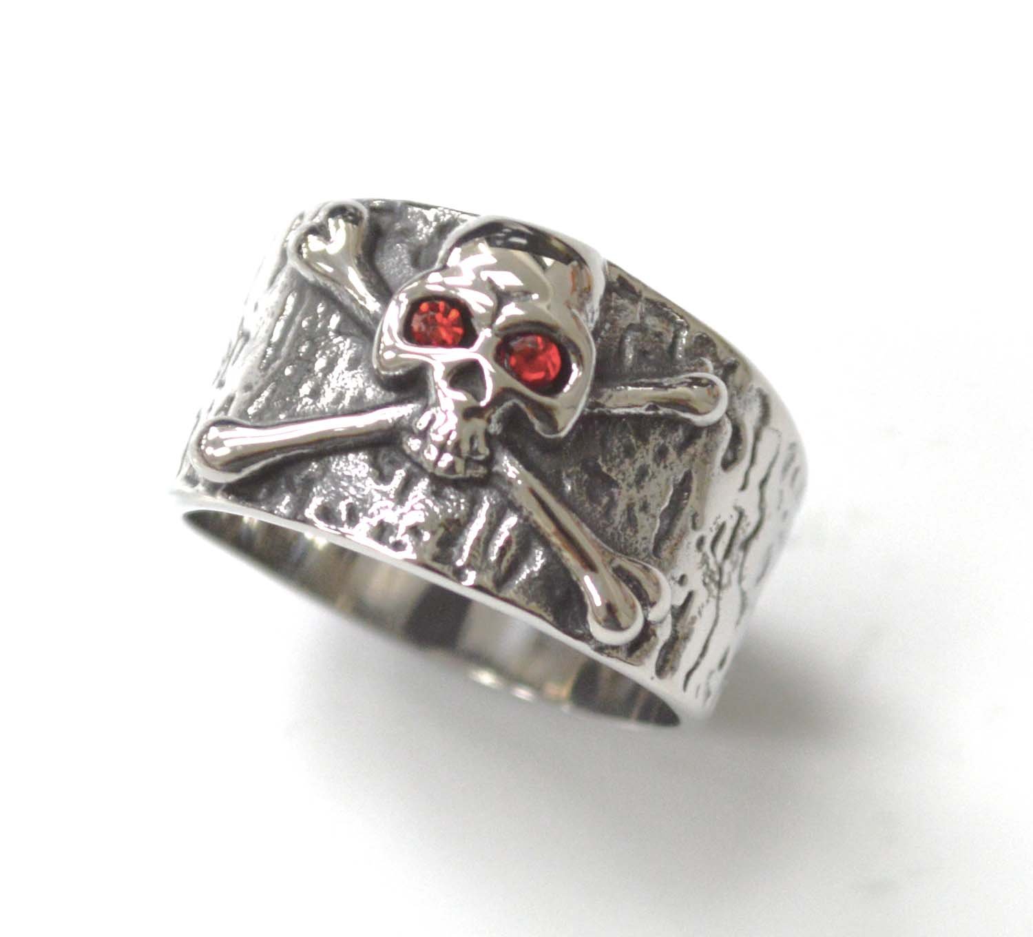 CrossBone Skull Stainless Steel Ring 81-1552S