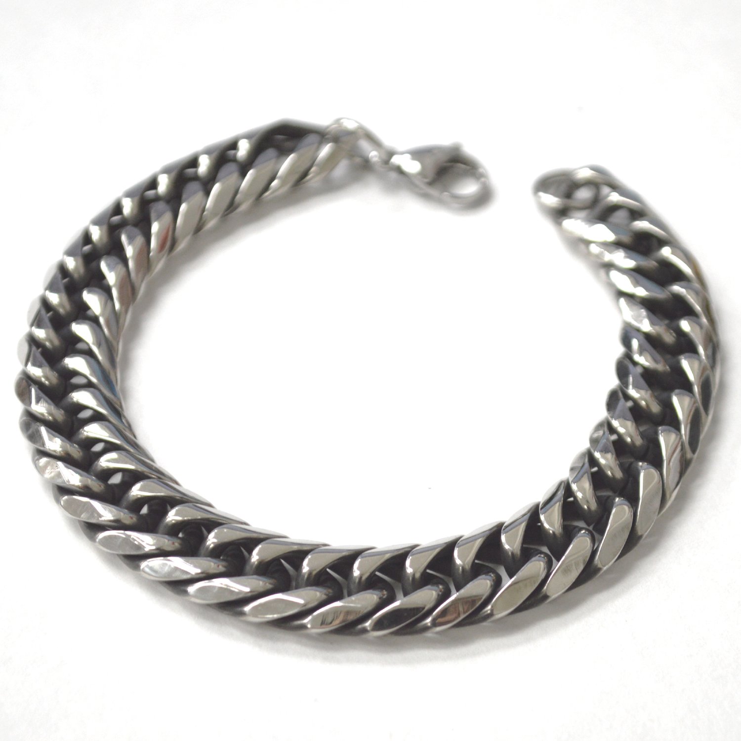 12mm Rombo/GML Oxidized Stainless Steel Bracelet 84-1999 Oxi-12