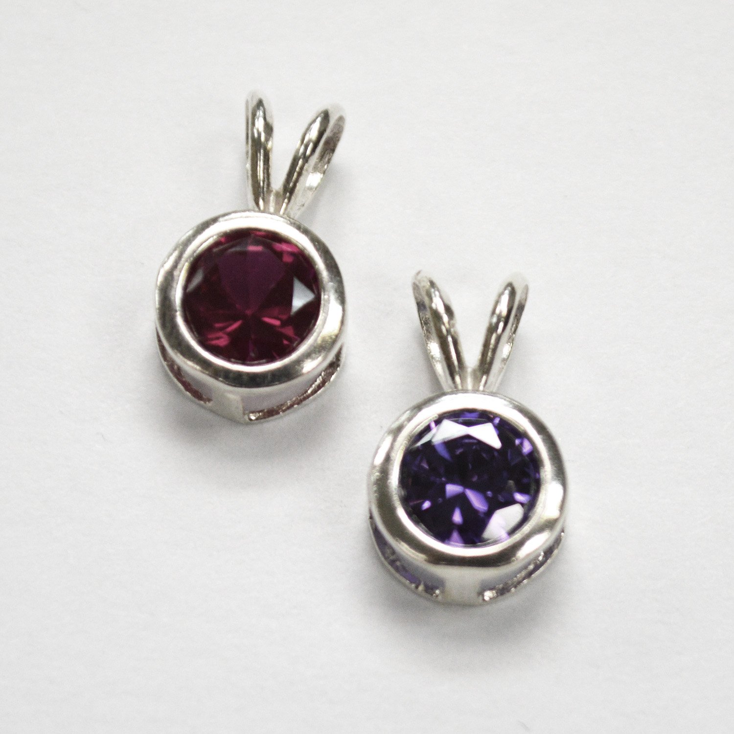 CZ Stone Pendant Sterling Silver 562237