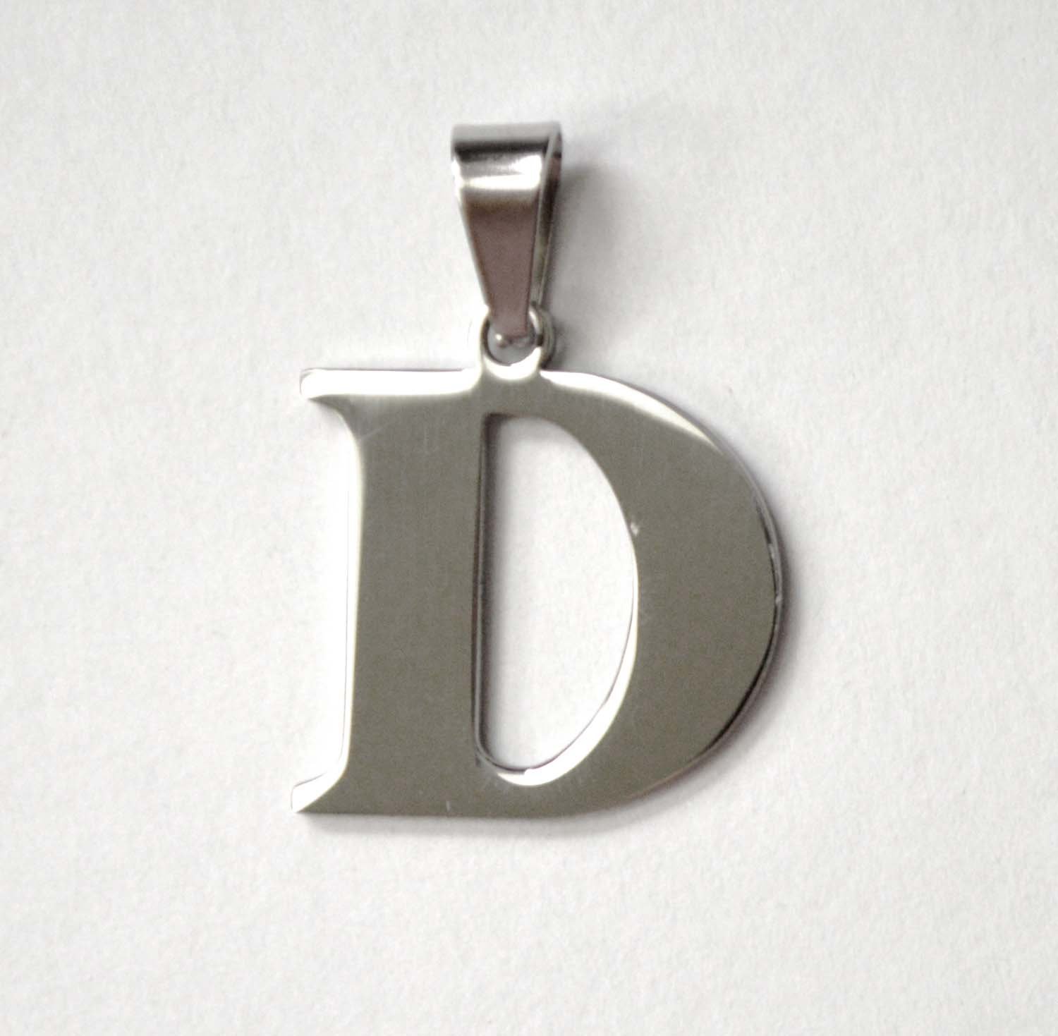 D Initial Stainless Steel Pendant 86-278-D