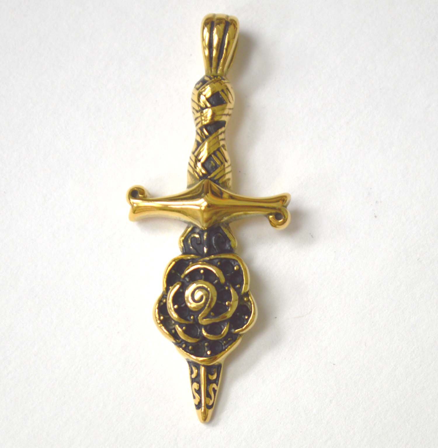 Sword with Rose Gold Plated Pendant 86-2391G