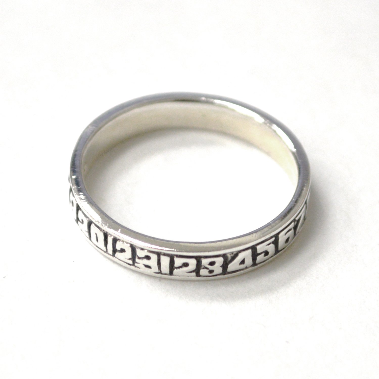 Numbers Sterling Silver Ring 51-1313