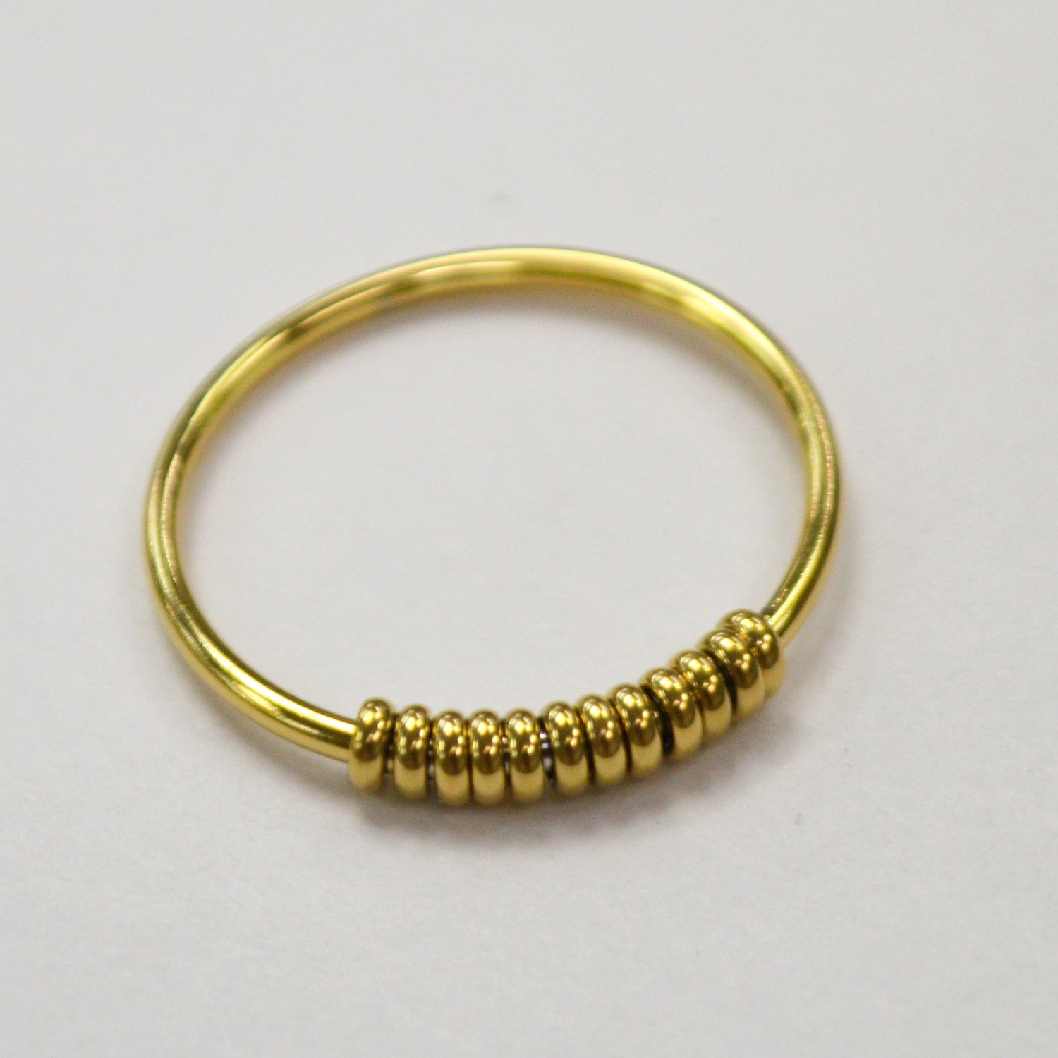 Gold Plated Stainless Steel Tube Ring  81-1388G