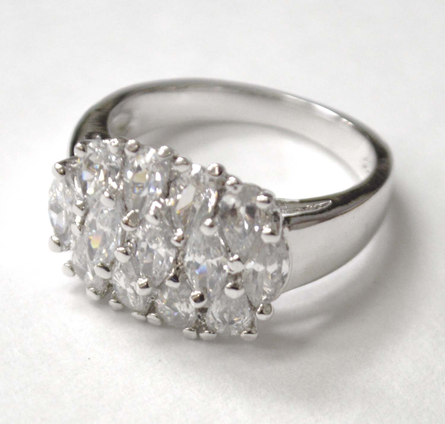 CZ Stone Ring Sterling Silver 51-2020