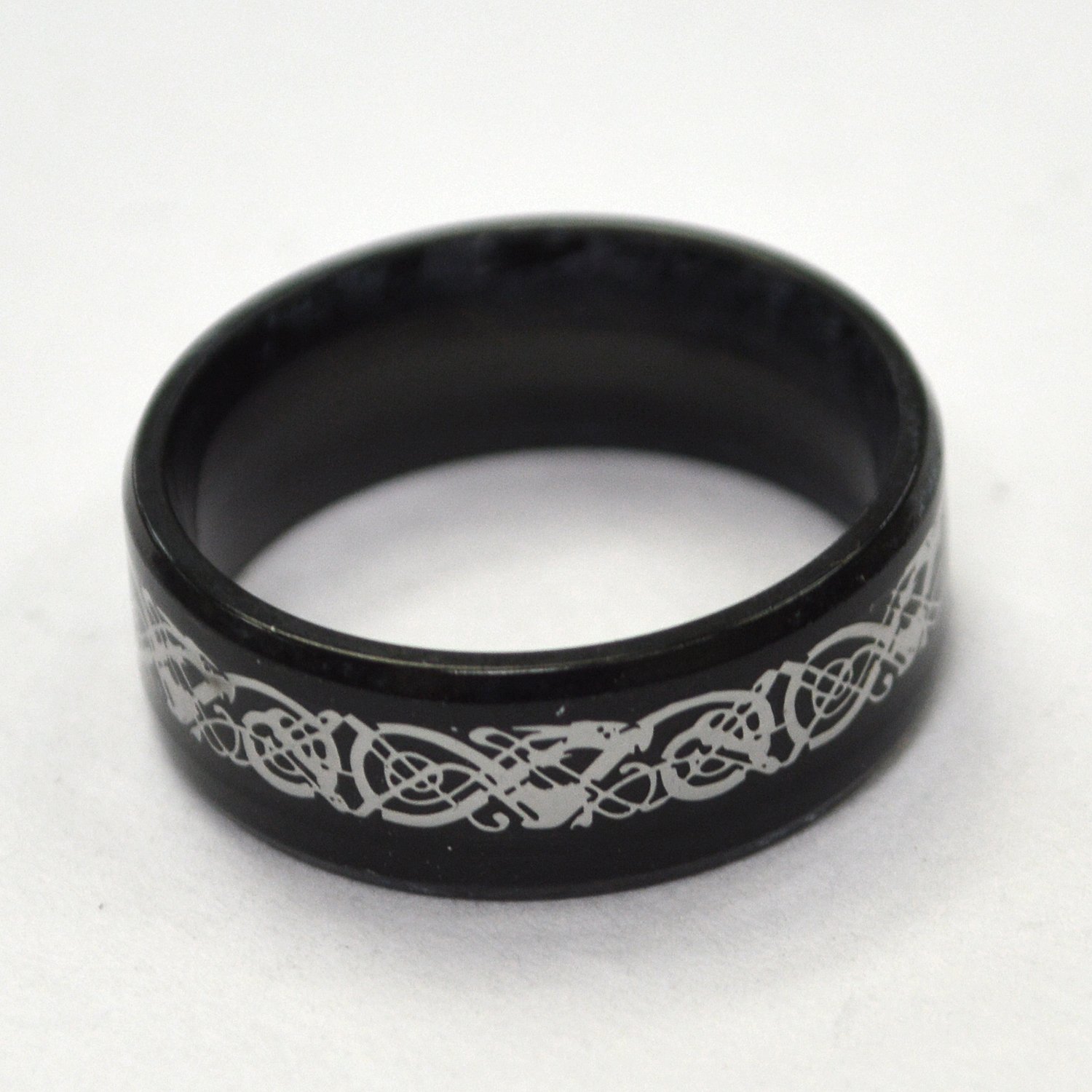 Black Plated Stainless Steel Ring 81-1418B
