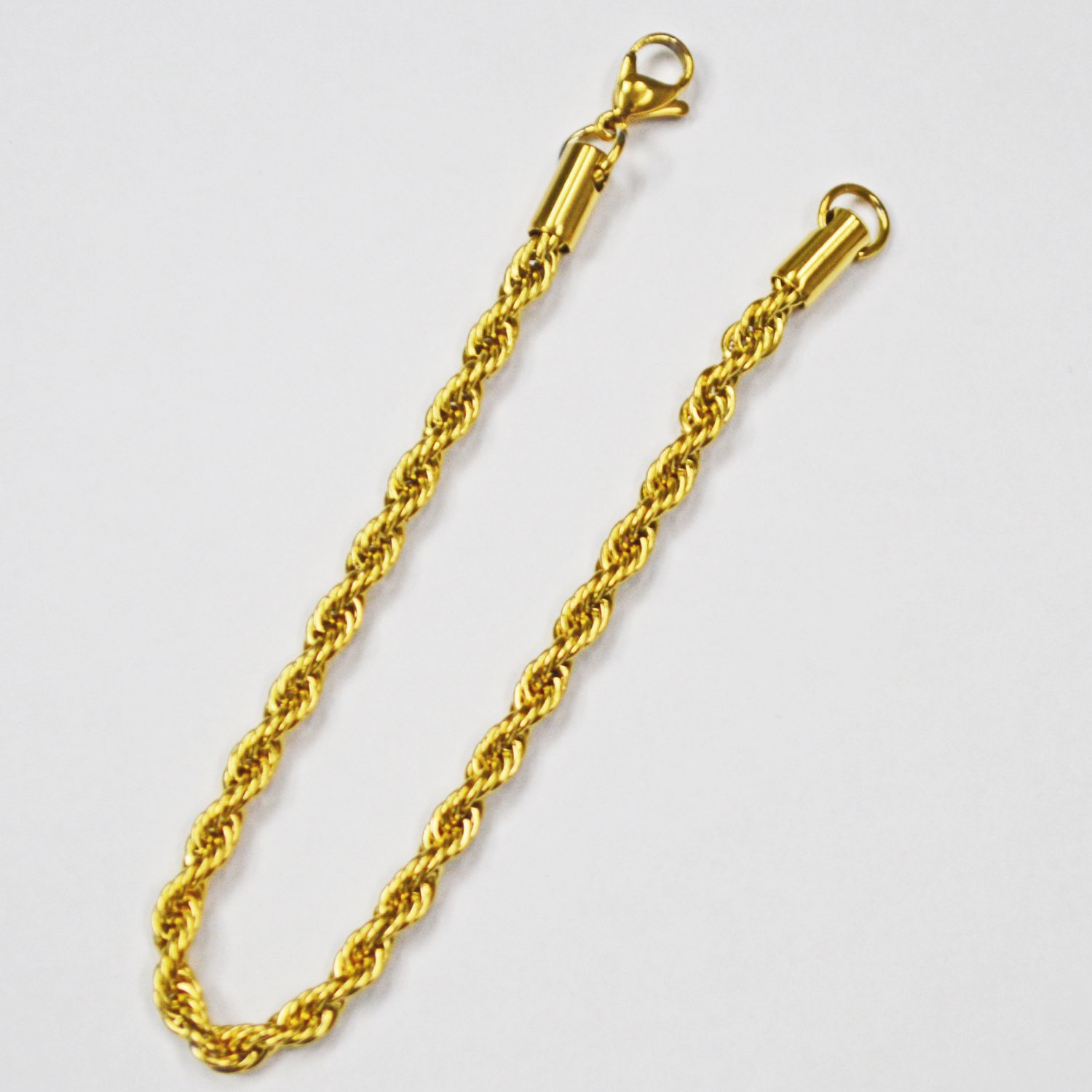 3MM GOLD IP PLATED ROPE BRACELETS 84-143G-3 (2 per pkg)