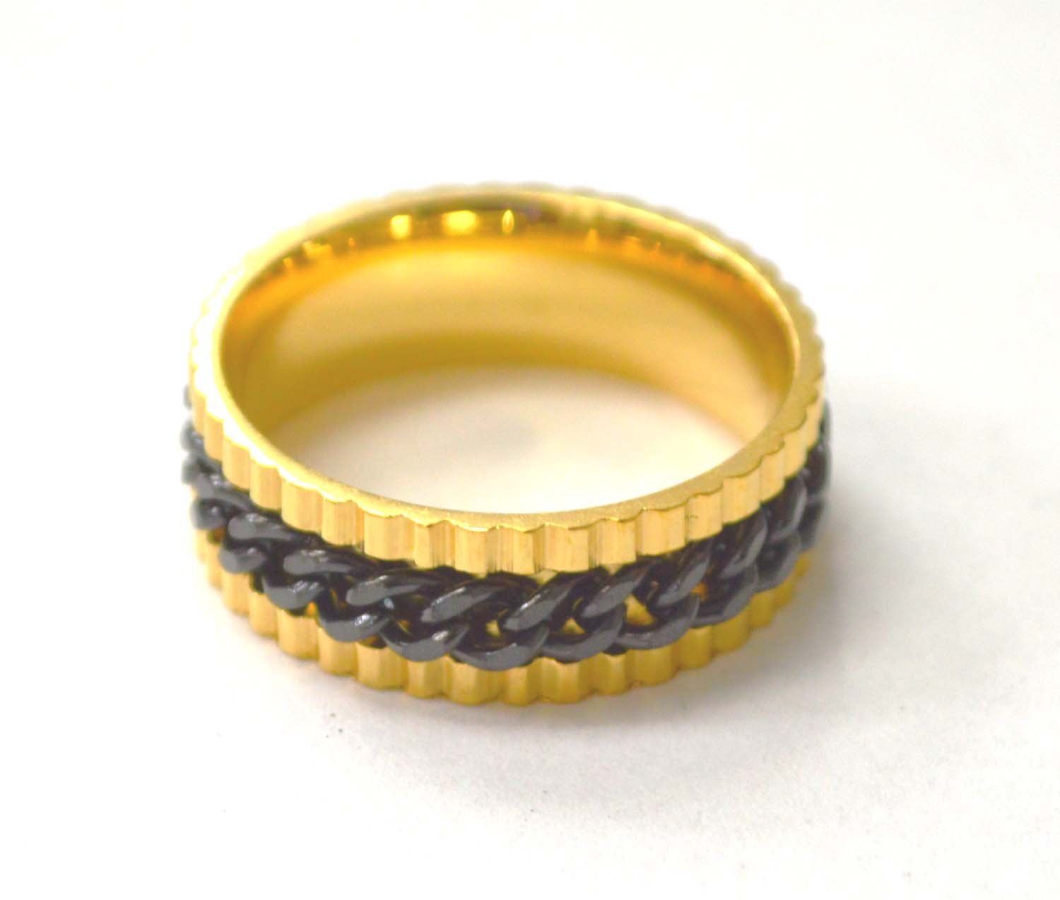 Spinner Gold Plated Link Ring 81-1421G
