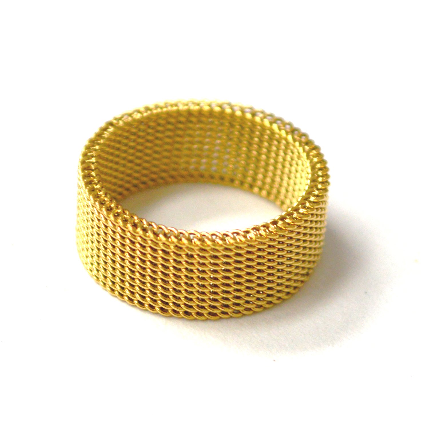 Mesh Gold IP Plated Ring 81-1708G
