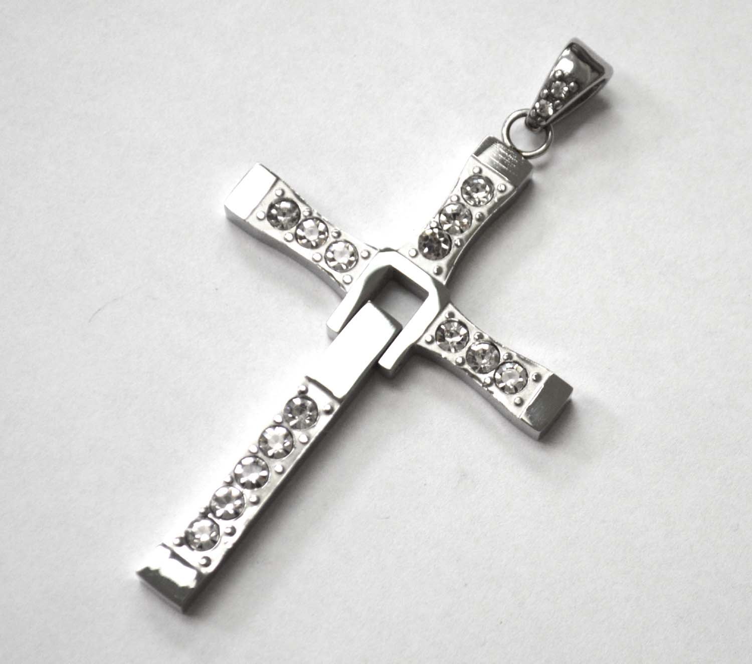 Cross with Stones Movable Pendant 86-2403S-L