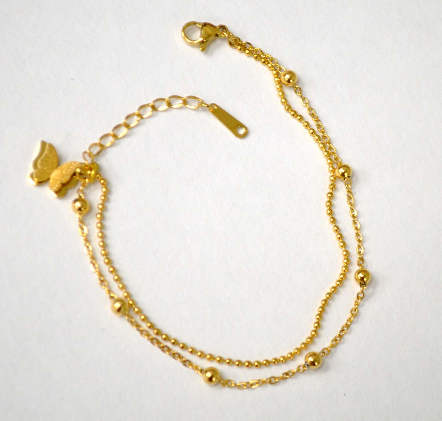 Butterfly Gold Plated Bracelet 84-1872G