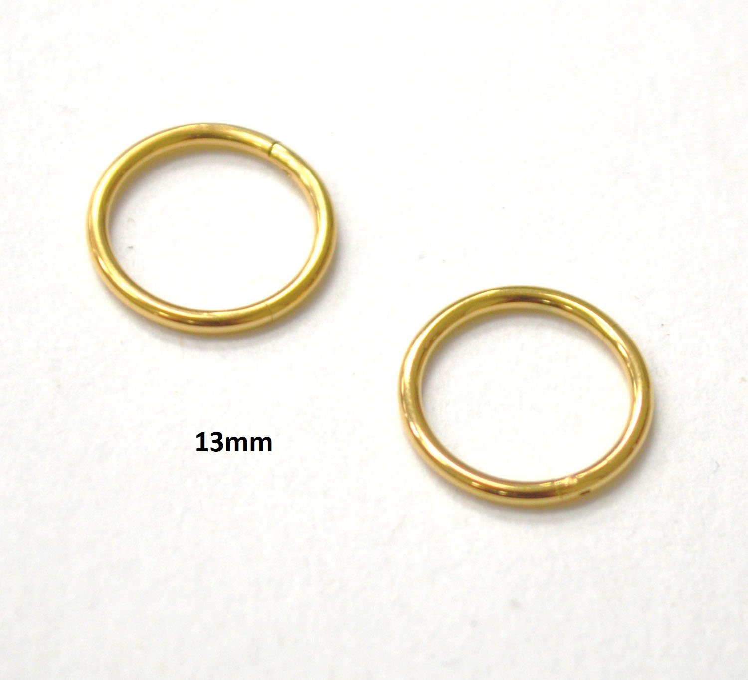 Hinged Gold Plated Hoops Earrings 83-820G-13