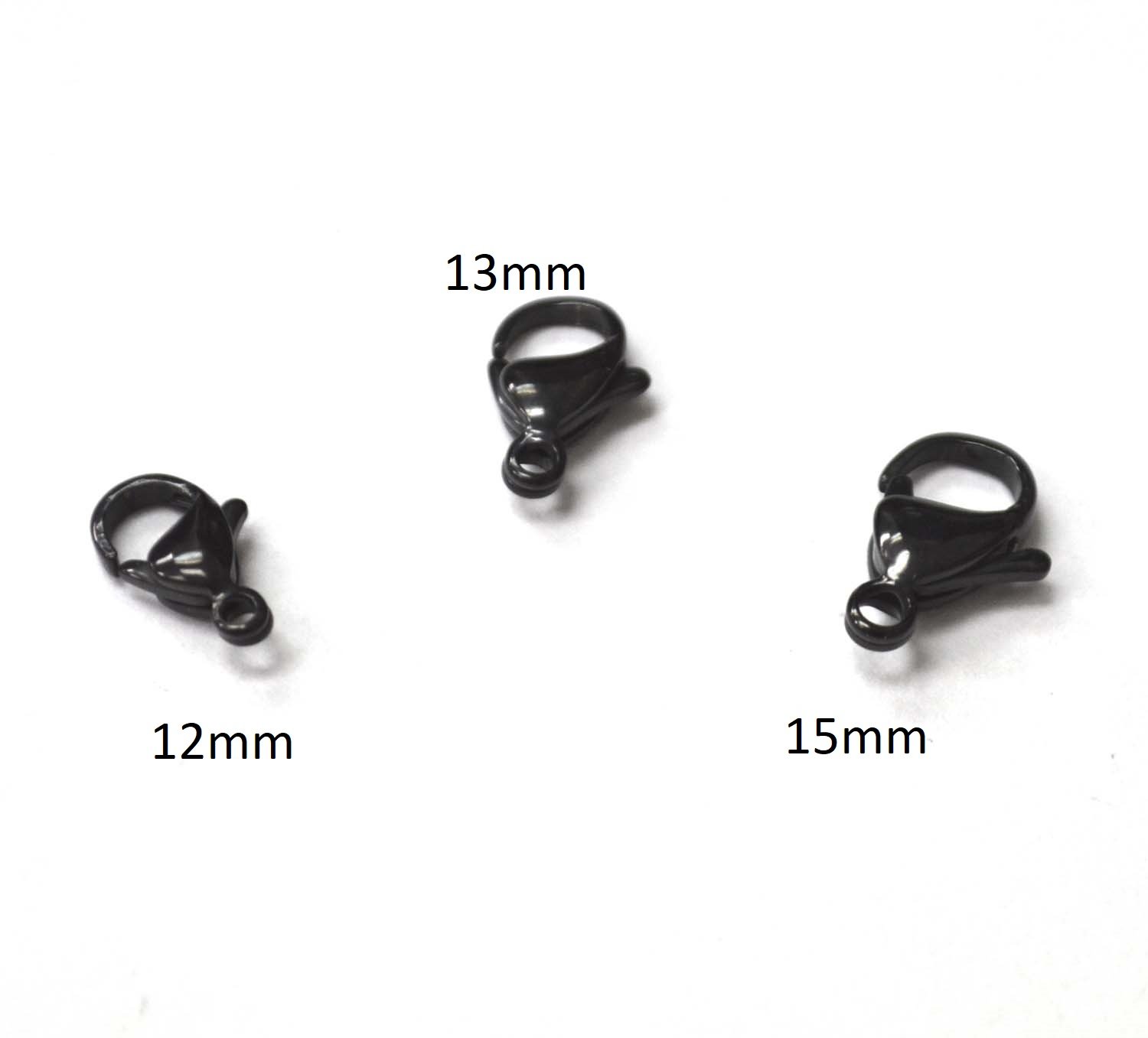 Lobster Clasp Black Plated Findings 88-21B