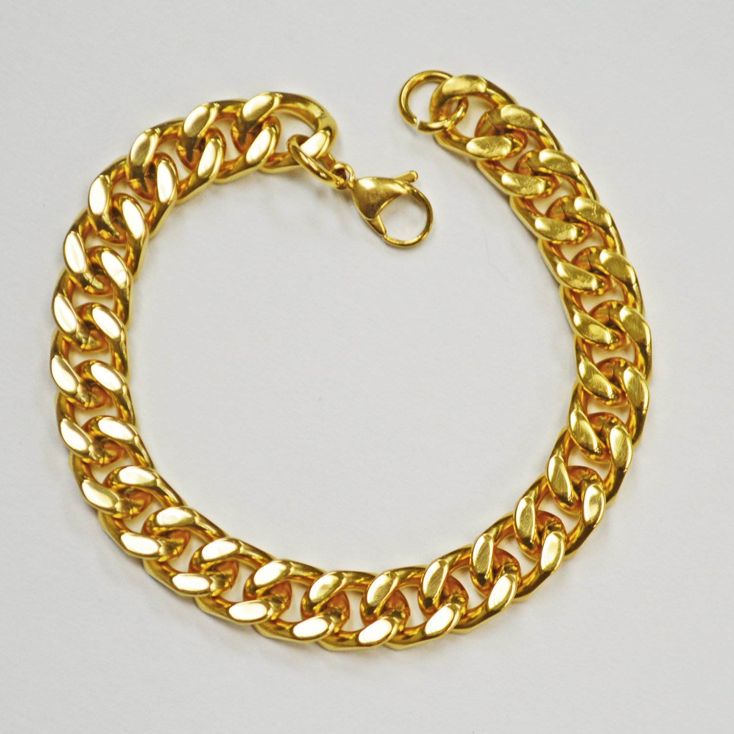10MM CUBAN GOLD IP PLATED BRACELETS