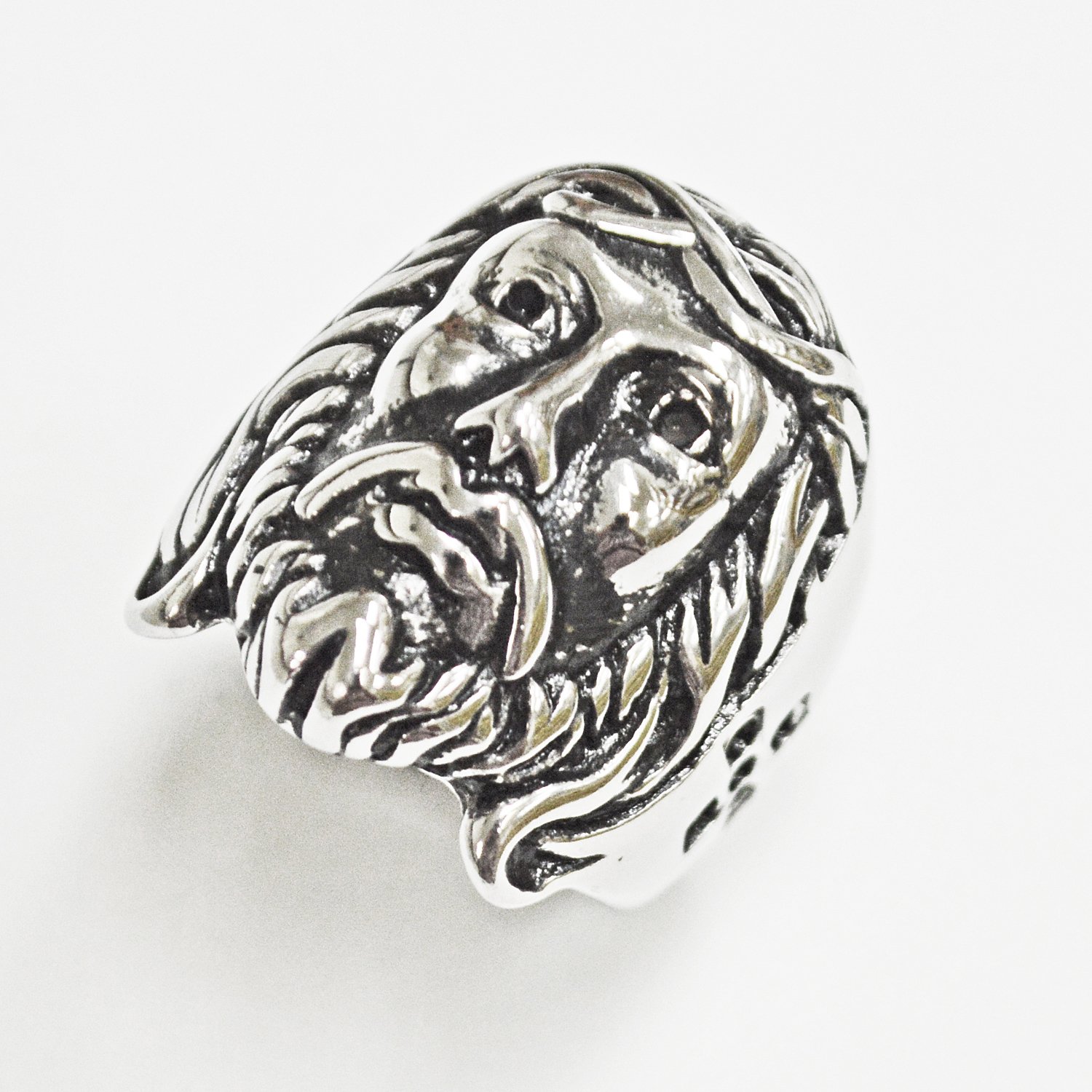 Jesus Face Stainless Steel Ring (28mm) 81-1323