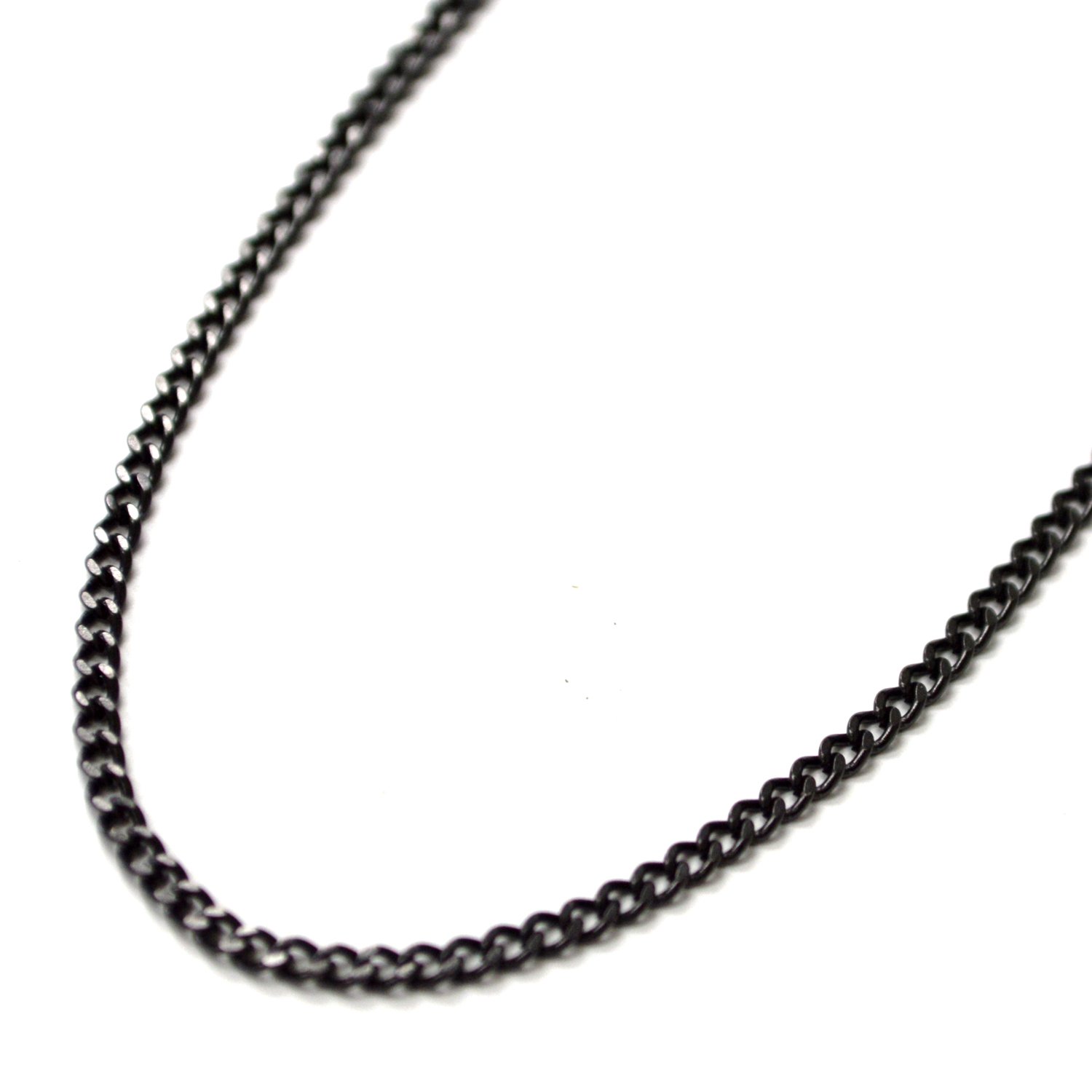 2mm Cuban Link Black Plated Chains 85-239B-2 (10/pkg)