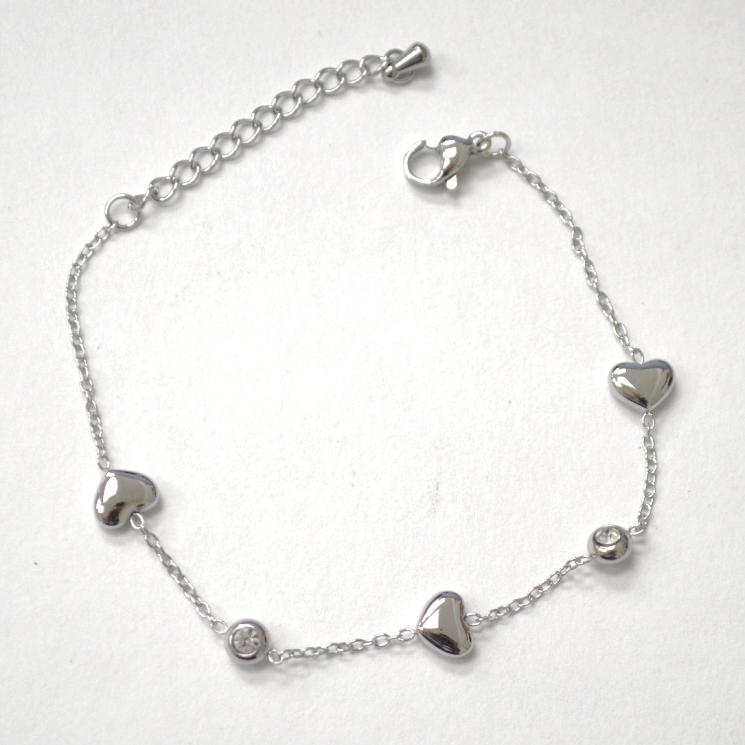 Dainty Heart Bead Stainless Steel Bracelet 84-1994