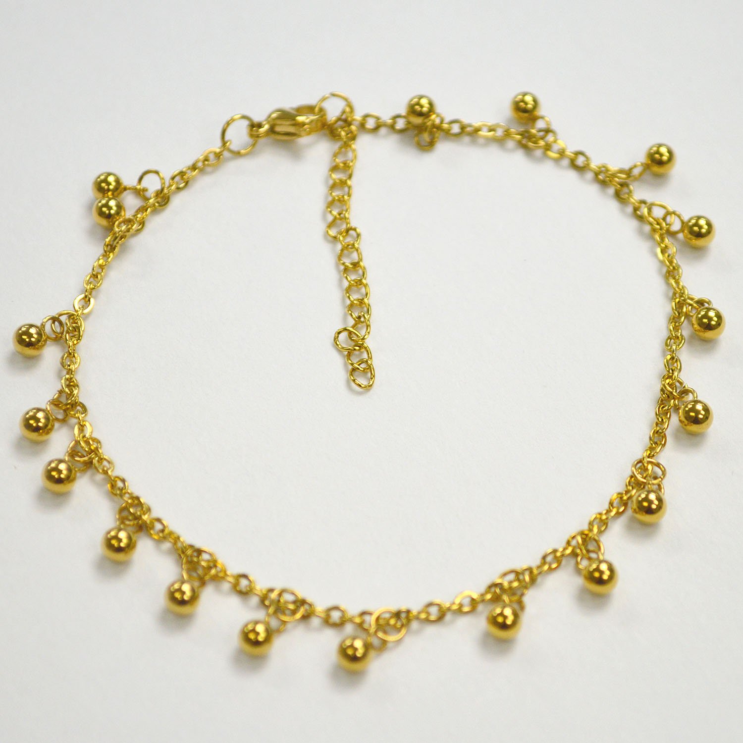 Dangling Bells Gold Plated Anklet 82-191G