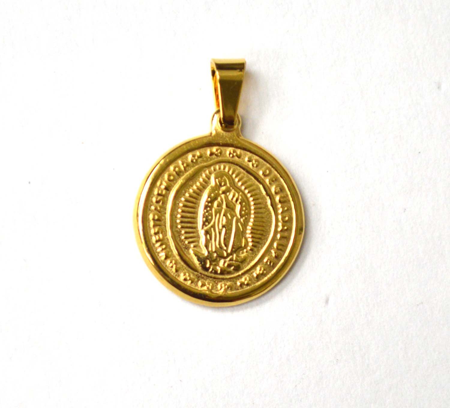 Nuestra Sn Guadalupe Gold Plated Pendant 86-2507G