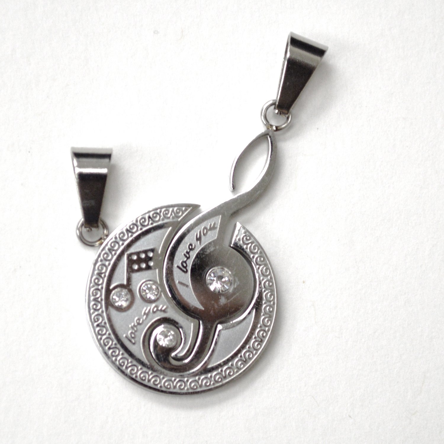 Musical Note Stainless Steel Pendant 86-747