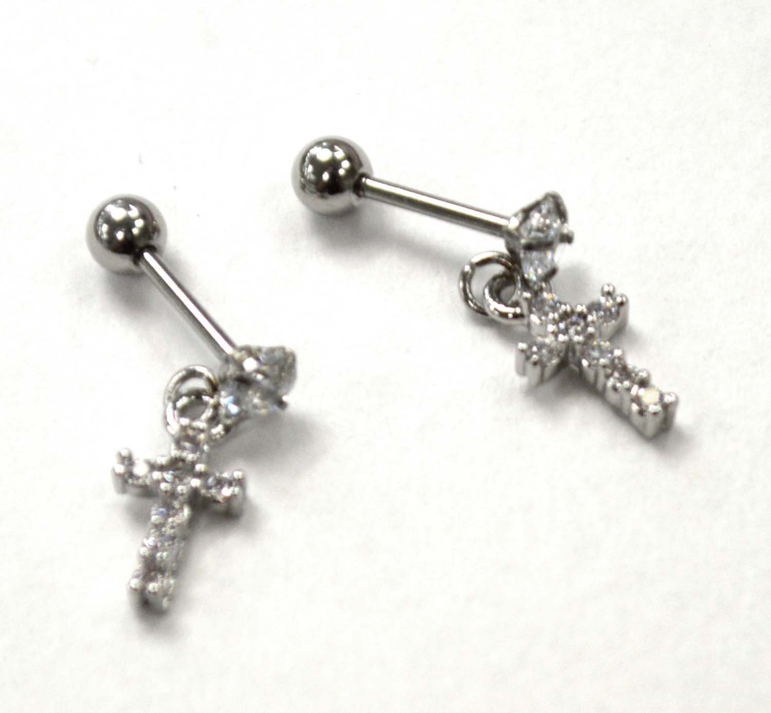 Screw Back Ball Stainless Steel Earrings 83-792S