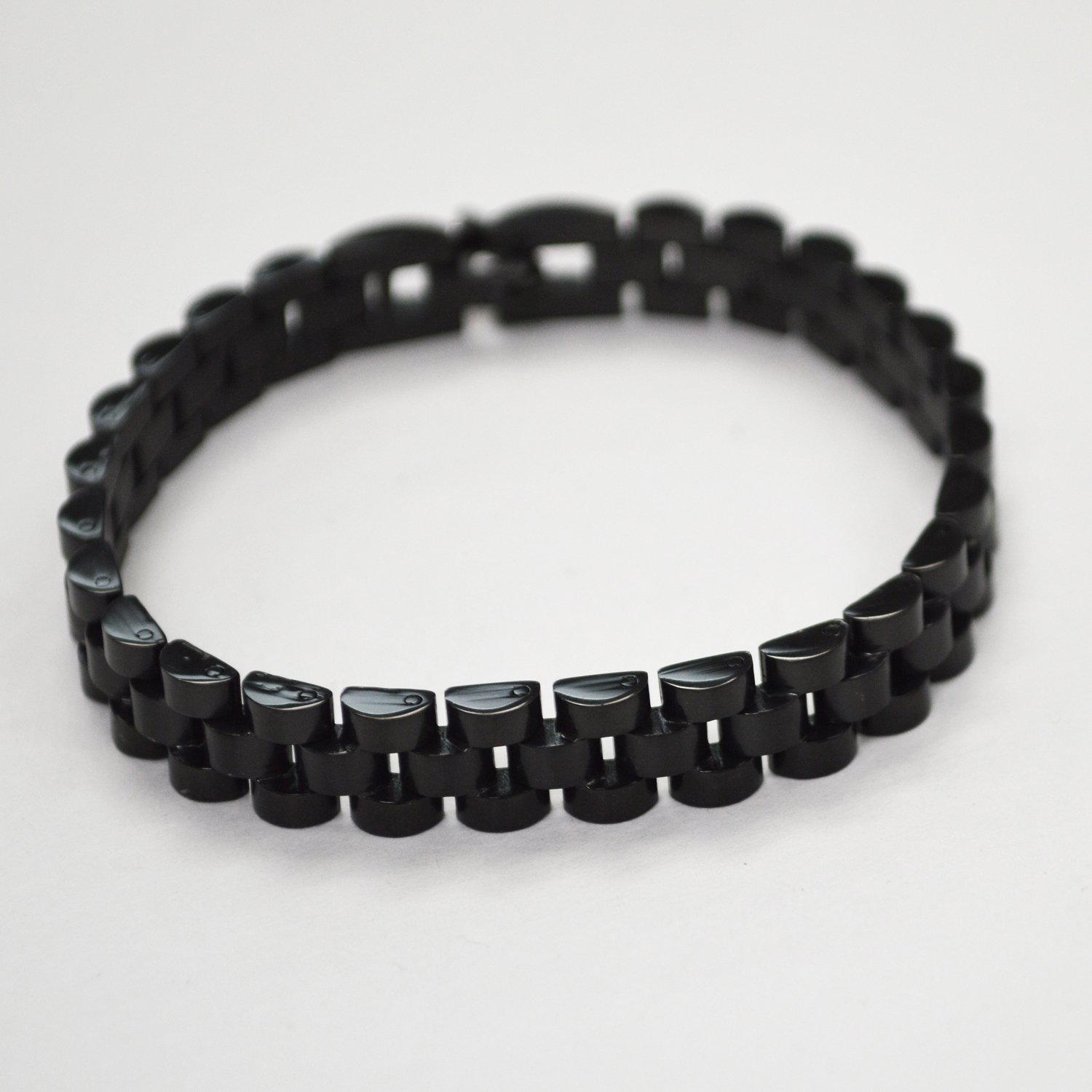 Designer Inspired Black Plated Bracelet 84-1784B-8