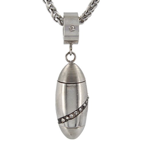 Stainless Steel Pod with CZ Pendant 86X-116