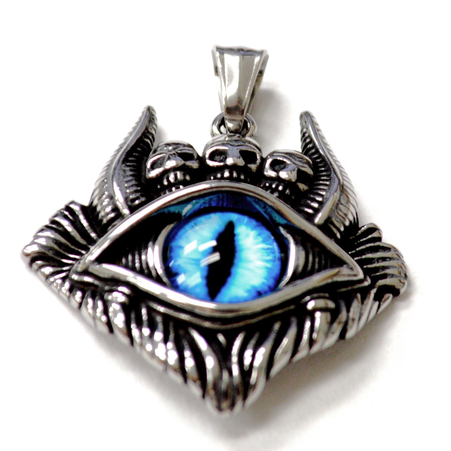 Dragon Eye Stainless Steel Pendant 86-2552-Blue