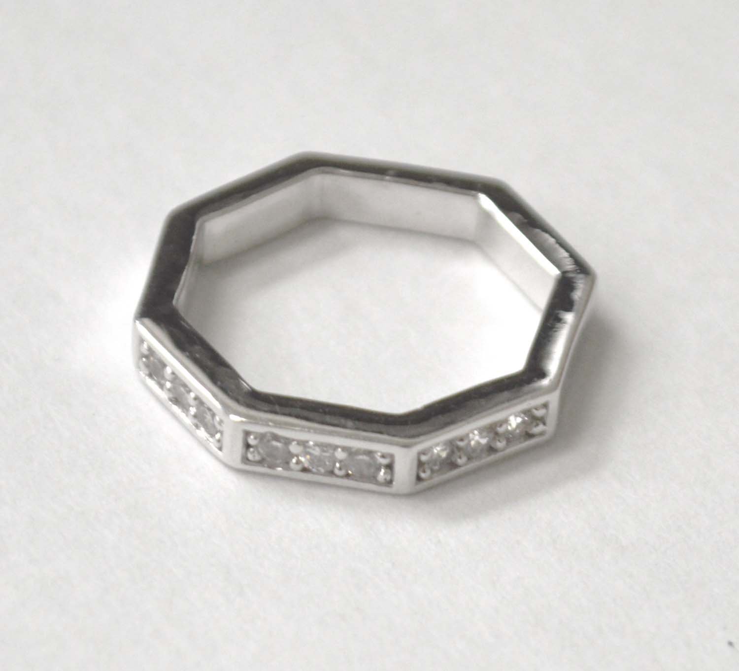 CZ Stone Ring Sterling Silver  51-2090