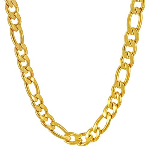 7mm Gold IP Plate Figaro 85-110G-7