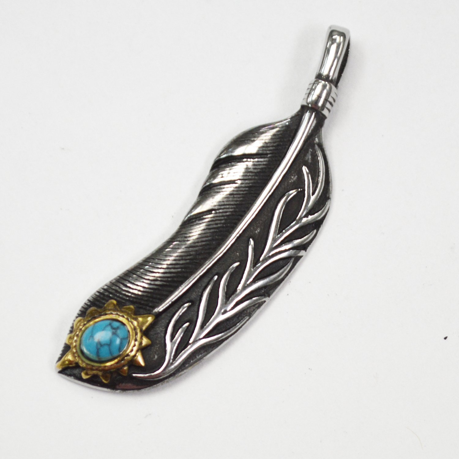 Feather Stainless Steel Pendant 86-2330