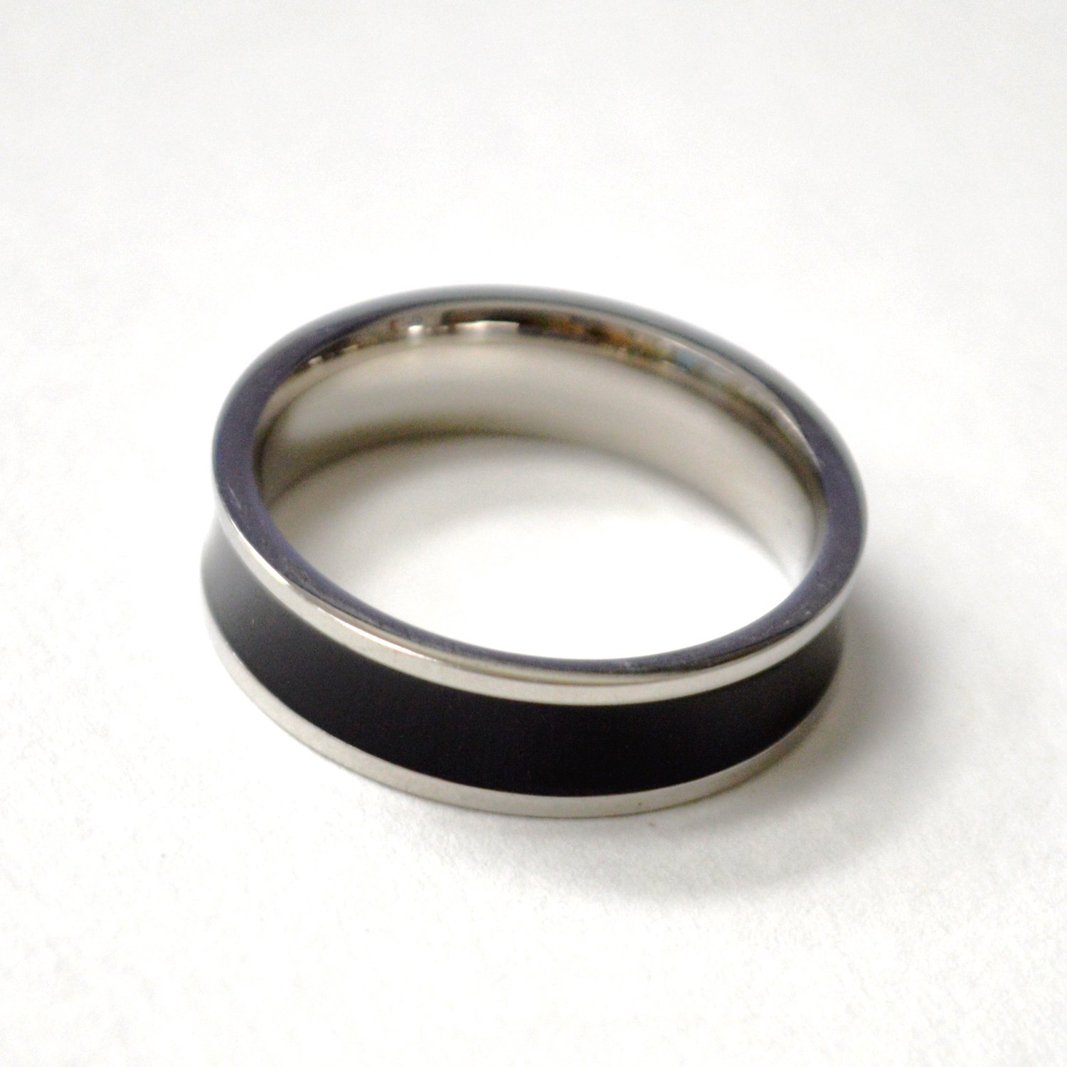 Black Center Stainless Steel Ring 81-1804-2TB