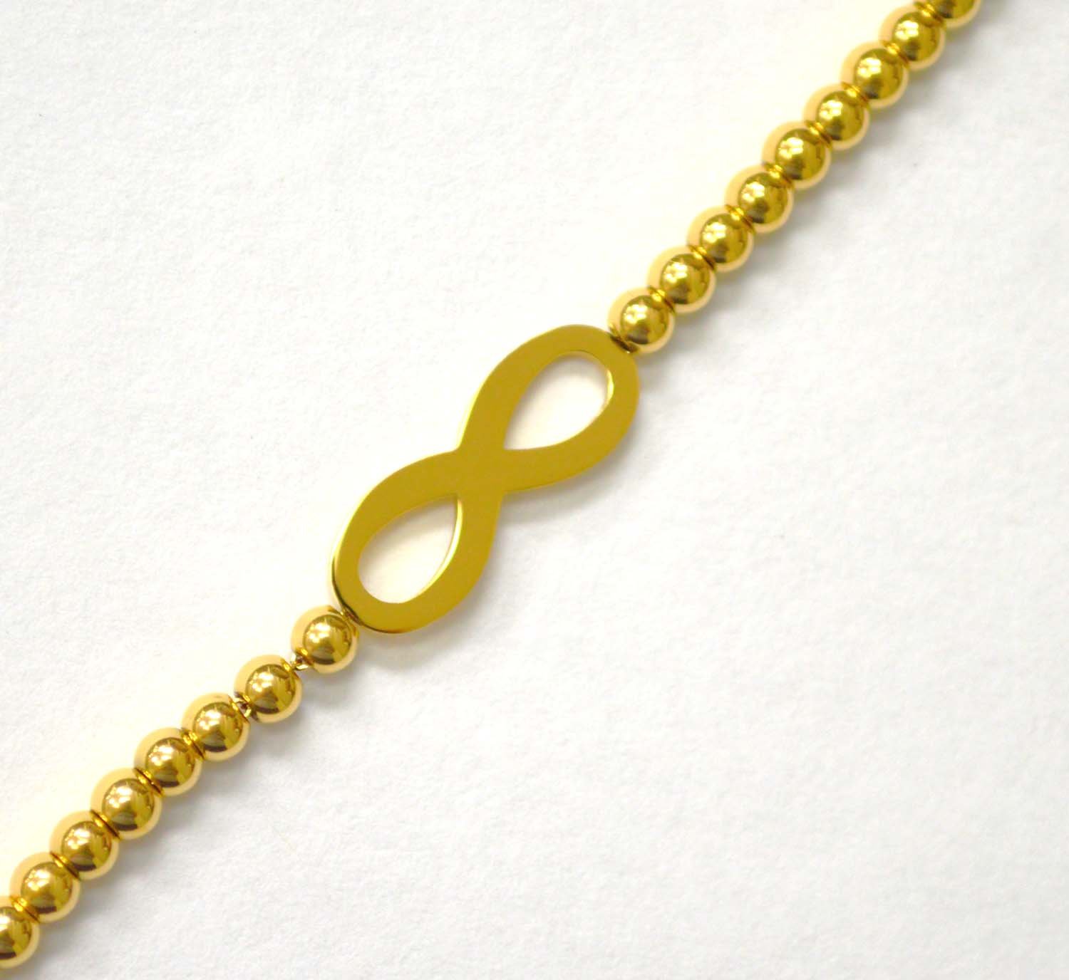 Infinity Gold IP Plated Bracelet 84-1822G